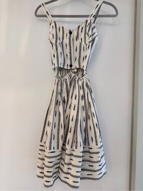 Samantha pleet Samantha Pleet Black & White Patterned Cutout Midi Dress NWT